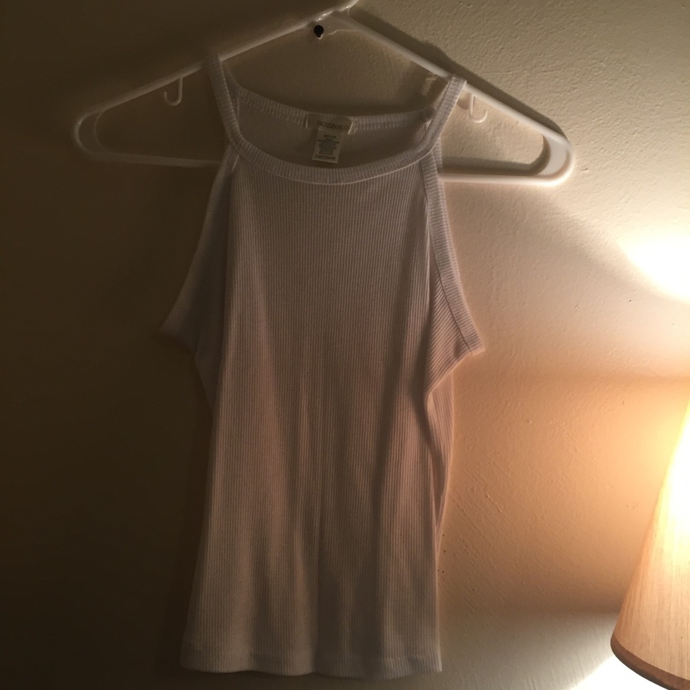 white crop tank top